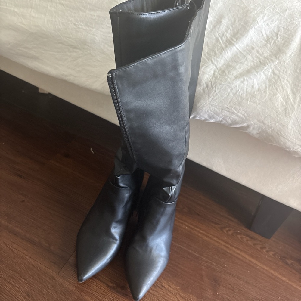 Charlotte Russe Black Heeled Boots